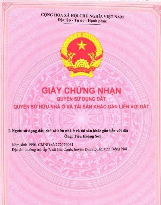 Ra Mắt 4 Lô Đất Nền Full Thổ Cư – Chính Chủ – Định Quán, Đồng Nai