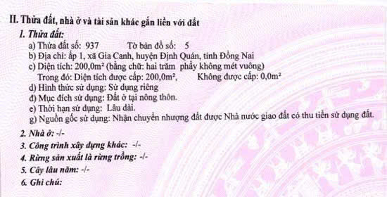 Ra Mắt 4 Lô Đất Nền Full Thổ Cư – Chính Chủ – Định Quán, Đồng Nai
