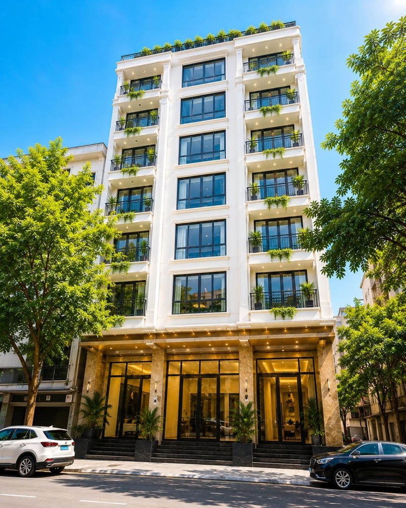 Bán Tòa Apartment Hoàng Hoa Thám - Ba Đình - Dòng Tiền 400 Triệu/tháng - 300M2 - 8 Tầng - Mt 9M 
