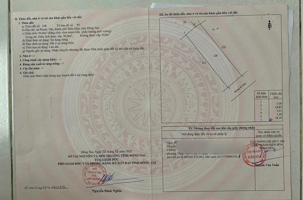Đất Đẹp – Giá Tốt- Chính Chủ Cần Bán Đất Tại Phường Phước Tân, Tp Biên Hoà, Tỉnh Đồng Nai