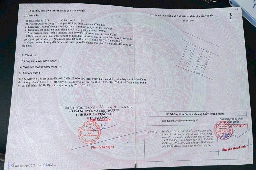 Đất Đẹp - Đầu Tư Sinh Lời - Chính Chủ Cần Bán Lô Đất Tại Xã Hòa Long, Thành Phố Bà Rịa, Brvt