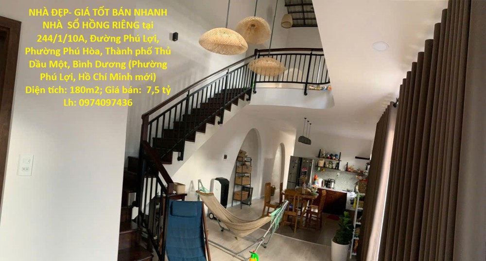Nhà Đẹp- Giá Tốt Bán Nhanh Nhà Sổ Hồng Riêng Tại Thành Phố Thủ Dầu Một, Bình Dương