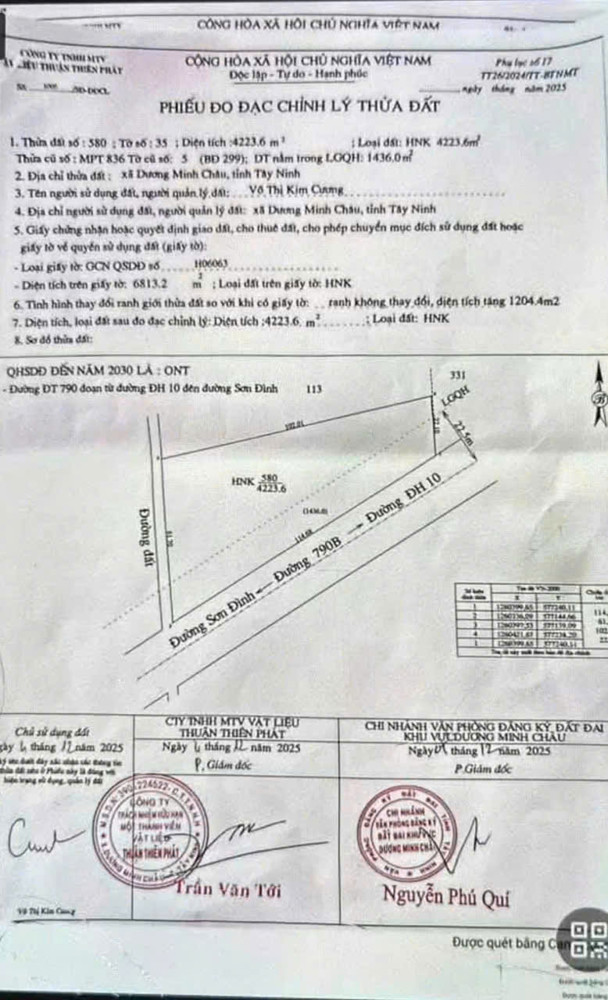 Bán Đất 2 Mặt Tiền Đường 790 -Trục Đường Núi Bà – Hồ Dầu Tiếng, Tây Ninh