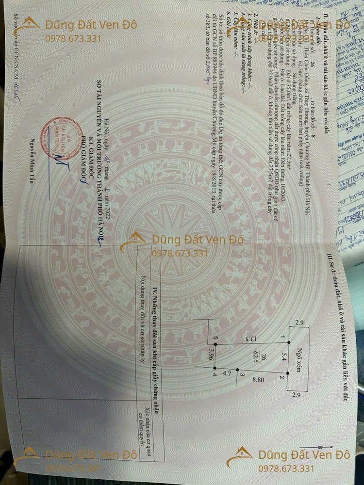 62,5M Thụy Hương-Chương Mỹ-Hà Nội