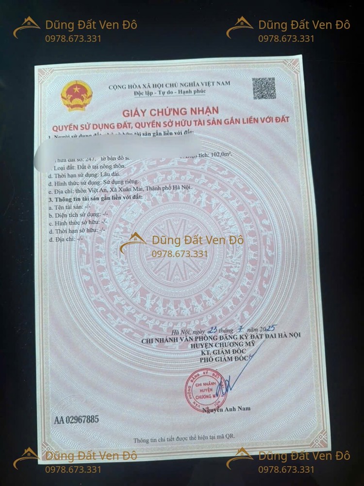102M Tân Tiến-Chương Mỹ-Hà Nội