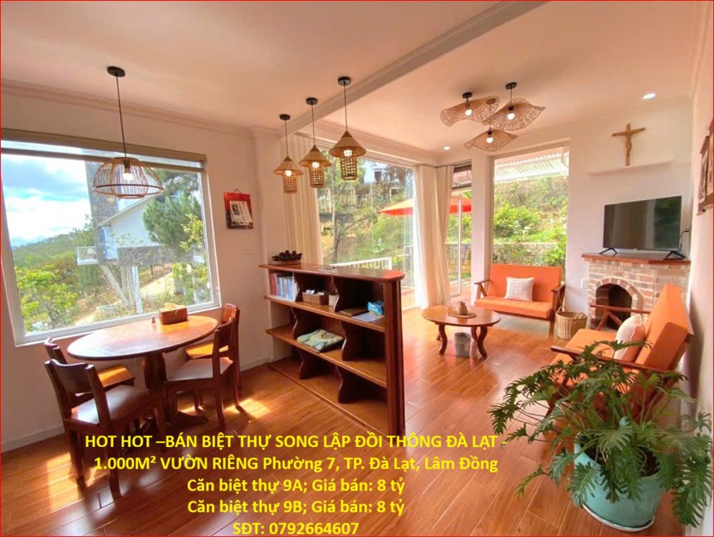 Hot Hot –Bán Biệt Thự Song Lập Đồi Thông Đà Lạt - 1.000M² Vườn Riêng Phường 7, Tp. Đà Lạt, Lâm Đồng
