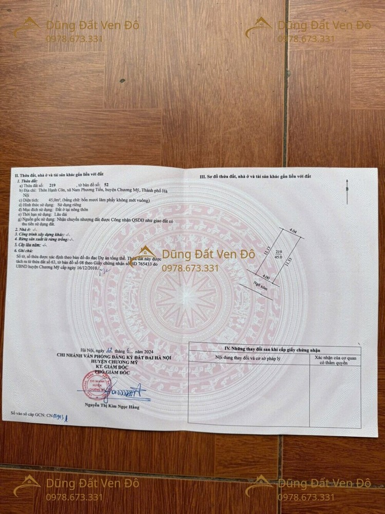 45M Nam Phương Tiến-Chương Mỹ-Hà Nội