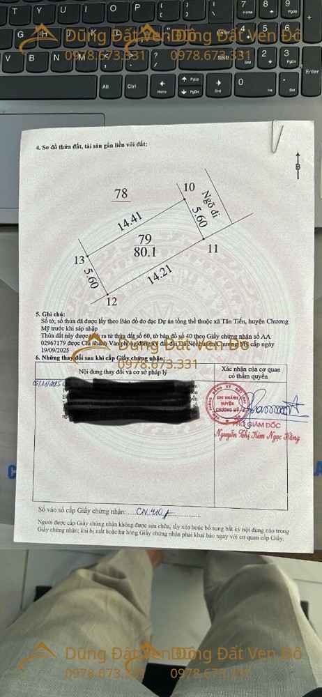 80,1M Tân Tiến-Chương Mỹ-Hà Nội