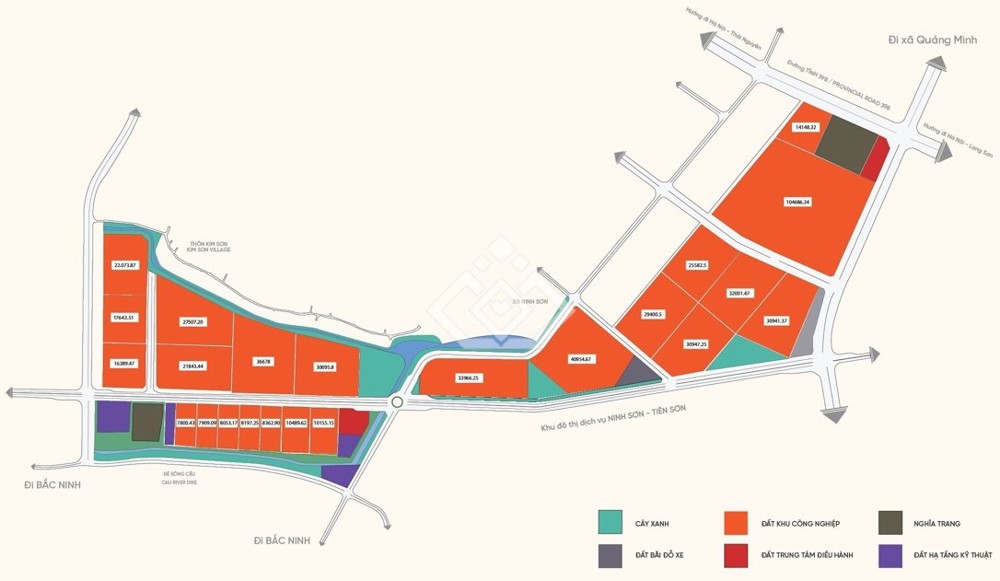 Đất Công Nghiệp Kcn Tiên Sơn - Ninh Sơn, Bắc Ninh – Sổ Đỏ Đến 2075