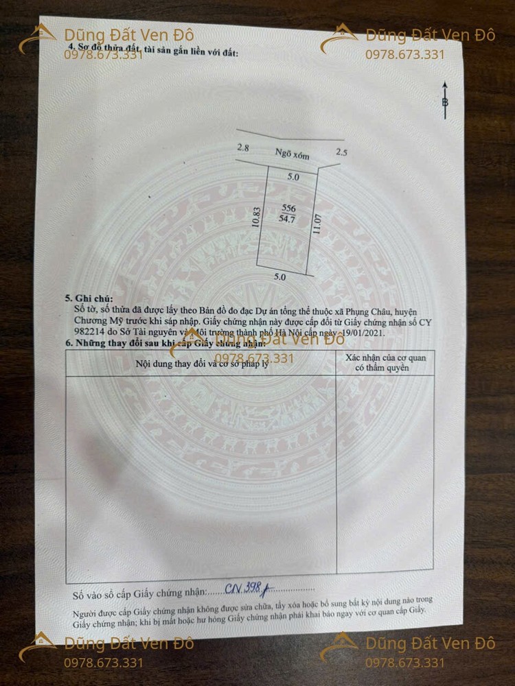 54,7M Phụng Châu-Chương Mỹ-Hà Nội