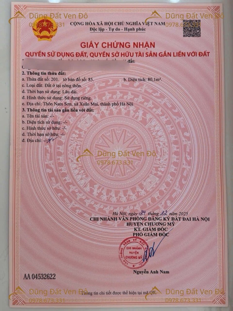 80,1M Nam Sơn-Nam Phương Tiến-Chương Mỹ-Hà Nội