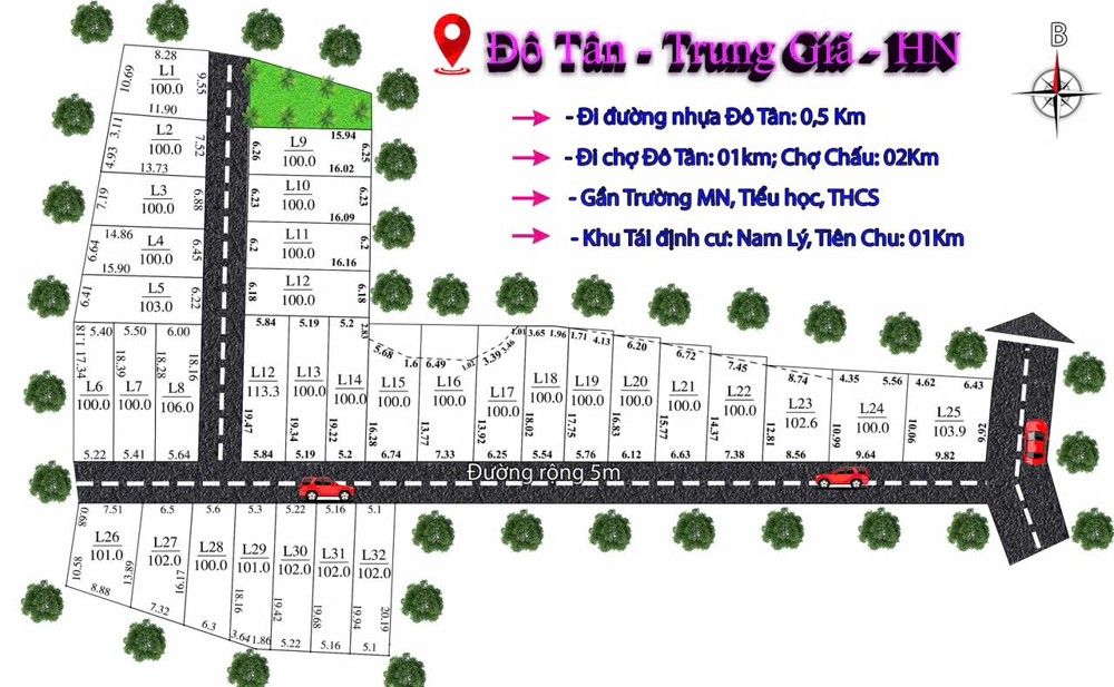 E Thịnh Mở Bán Nhiêu Lô ,Giá Chỉ Hơn 700 Tr Dt 100 M Fun Thổ Cư , Địa Chỉ Tại Trung Giã Tp Hà Nội ,