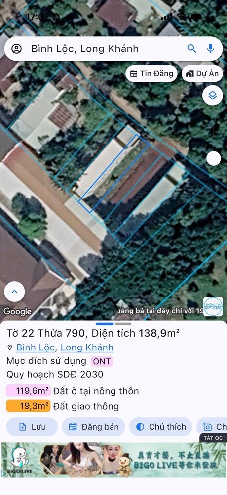 Chính Chủ Cần Bán Đất Cạnh Nhà Thờ Bình Khánh, Xã Bình Lộc, Thành Phố Long Khánh, Đồng Nai