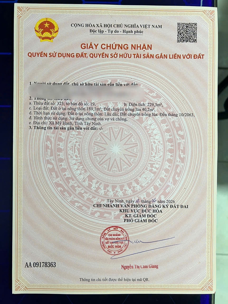 Đầu Tư Sinh Lời – Chính Chủ Cần Bán Đất Tại Xã Mỹ Hạnh Nam, Huyện Đức Hòa, Long An