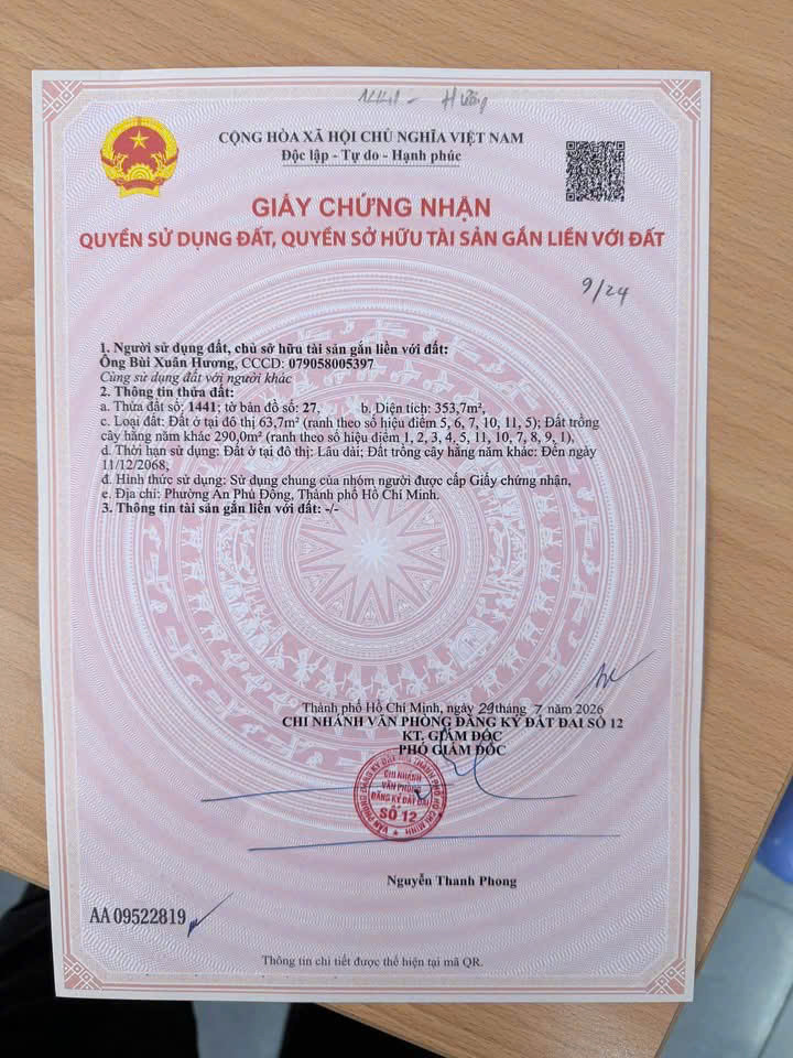 Sổ Hồng Đã Về – Mở Bán Dãy Đất Mặt Tiền Thạnh Lộc 27 Gần Chợ Cầu Đồng