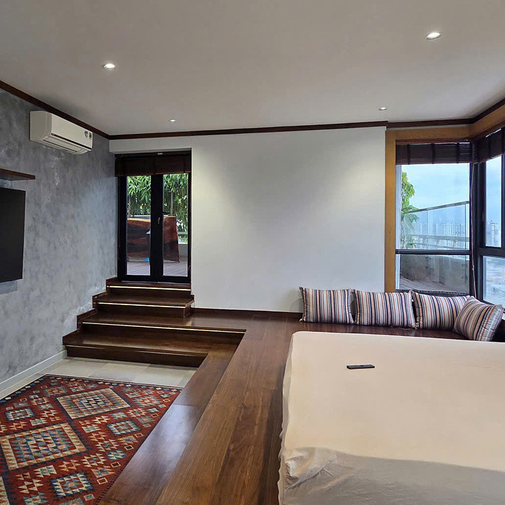 Cho Thuê Căn Hộ Sân Vườn Góc View Song 368M²