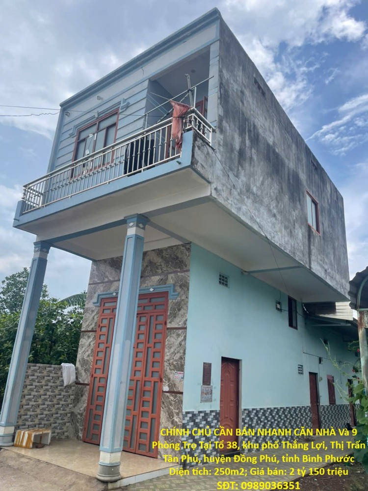 Chính Chủ Cần Bán Nhanh Căn Nhà Và 9 Phòng Trọ Tại Phường Đồng Phú, Tỉnh Đồng Nai