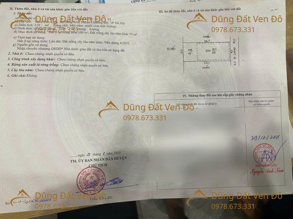 119M Đông Sơn-Chương Mỹ-Hà Nội