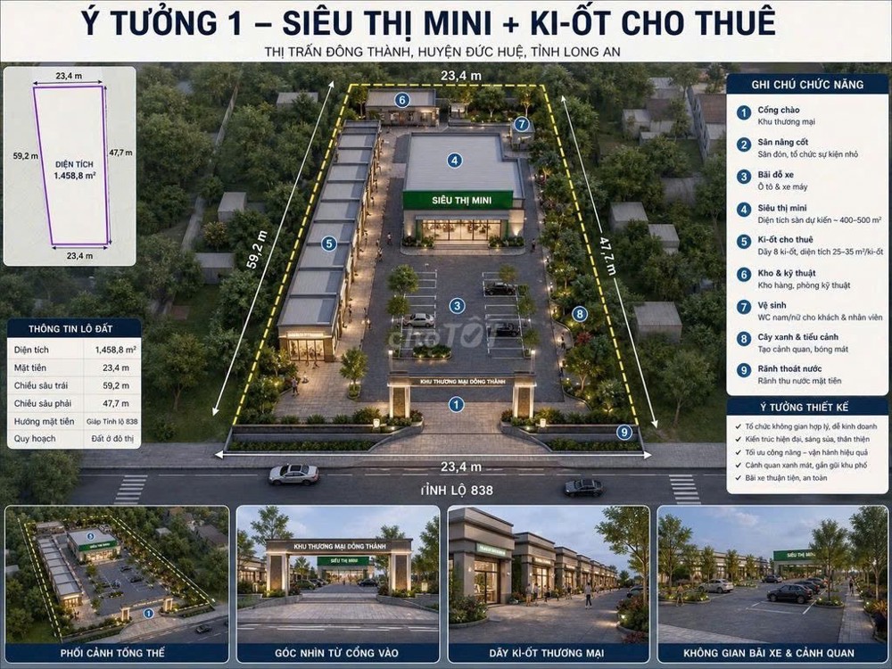Đất Chính Chủ - Sổ Đỏ Odt - Mặt Tiền Tl838 Thị Trấn Đông Thành, Huyện Đức Huệ, Tỉnh Long An