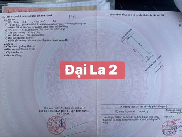 Bán Đất Đường 7,5M Đại La 2 - Gần Đường Hoàng Văn Thái