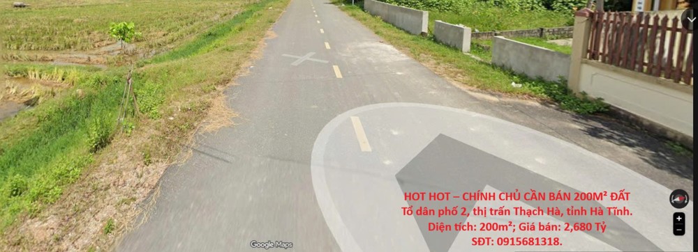 Hot Hot – Chính Chủ Cần Bán 200M² Đất, Tt. Thạch Hà, H. Thạch Hà, T. Hà Tĩnh