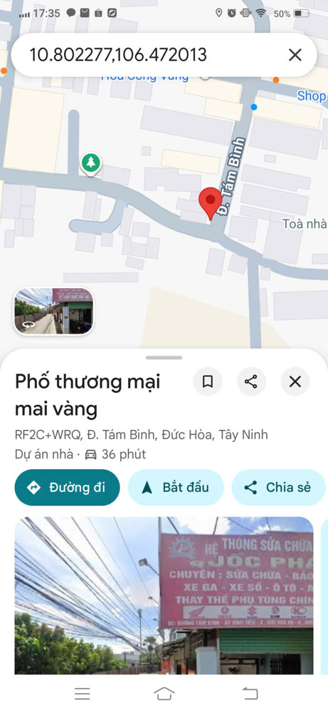 Chính Chủ Cho Thuê 8 Triệu/tháng : Nhà 2 Mặt Tiền Khu Thương Mại Mai Vàng - Đức Hòa Hạ - Long An