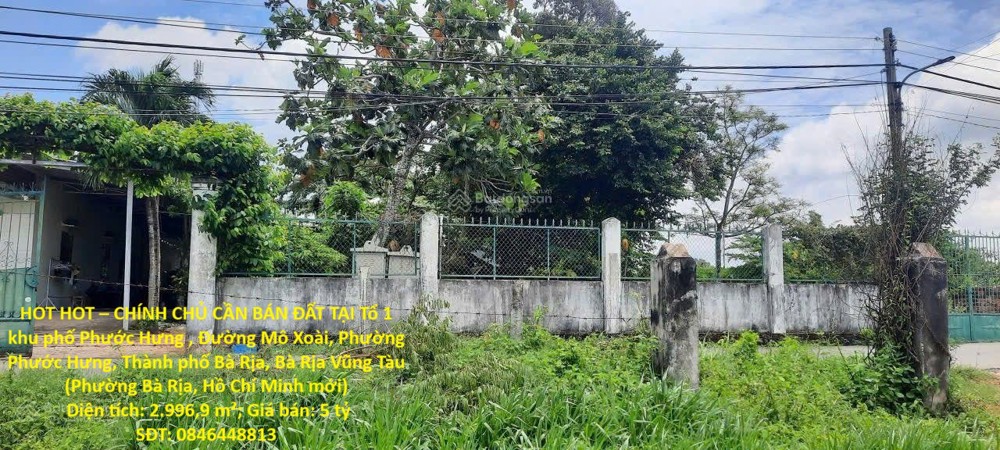 Hot Hot – Chính Chủ Cần Bán Đất Tại Phường Phước Hưng, Thành Phố Bà Rịa, Bà Rịa Vũng Tàu