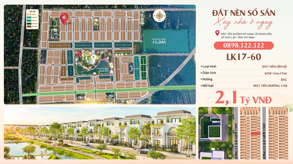 Đất Nền Đức Hòa, Long An Chỉ 2.1 Tỷ, Pháp Lý Sạch, Sổ Hồng Riêng