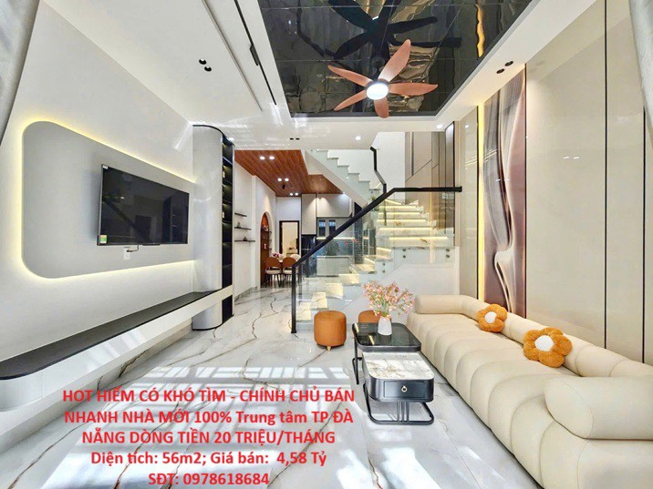 Hot Hiếm Có Khó Tìm - Chính Chủ Bán Nhanh Nhà Mới 100% Trung Tâm Tp Đà Nẵng Dòng Tiền 20 Triệu/tháng