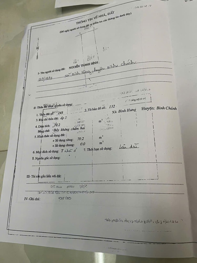 Nhà Chính Chủ - Giá Tốt - Cần Bán Tại Xã Bình Hưng, Bình Chánh, Hồ Chí Minh