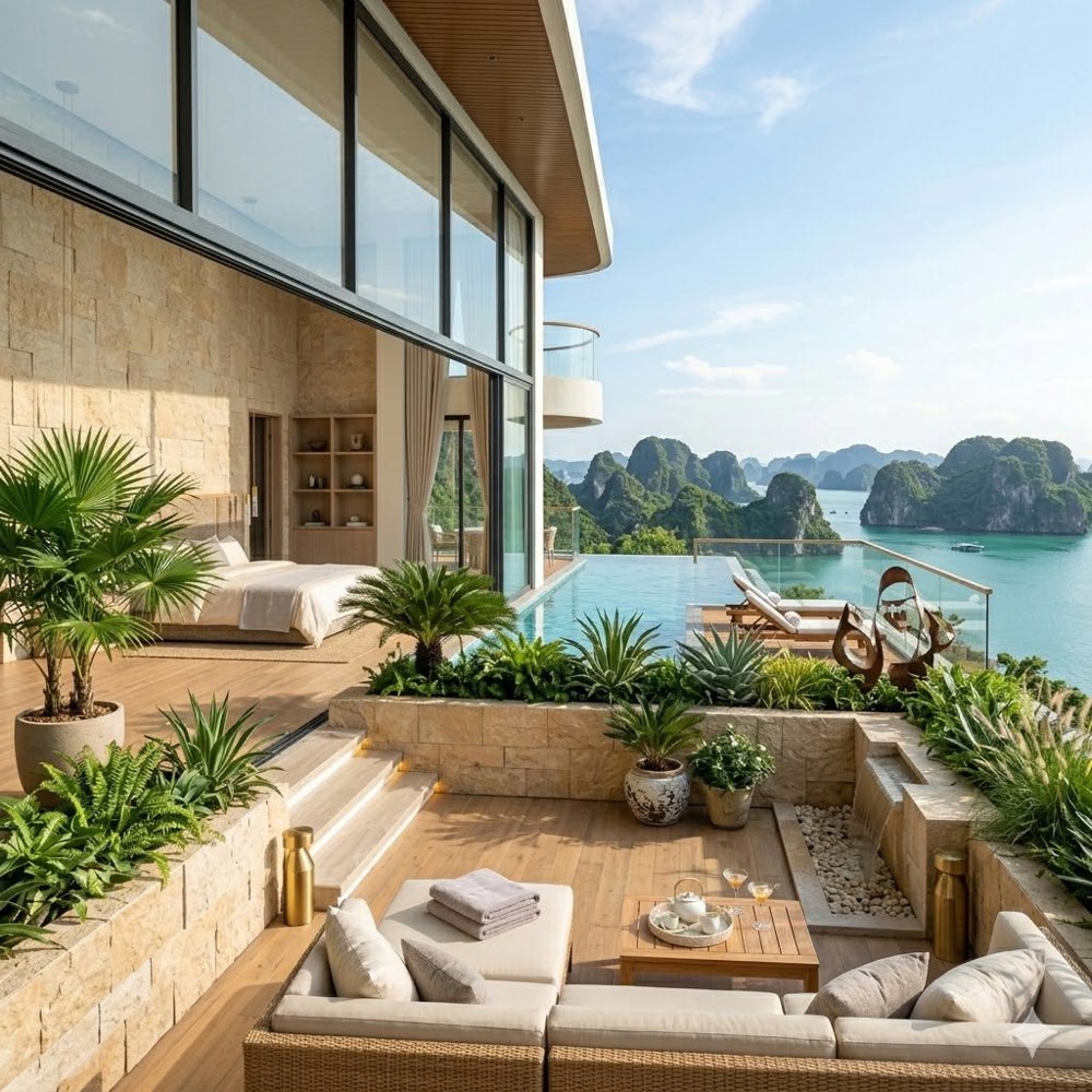 Tầm Nhìn Không Đối Thủ Căn Góc 3Pn : Toàn Bộ Mặt Biển Sở Hữu Kính Cong Cường Lực Mở Rộng Góc Nhìn