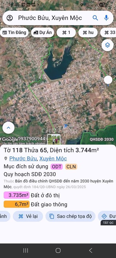 Bán Đất 215 Huỳnh Minh Thạnh, Huyện Xuyên Mộc, Bà Rịa - Vũng Tàu