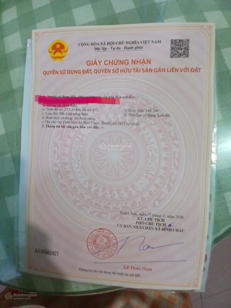 Chính Chủ Bán Đất Vàng Tặng Nhà Cấp 4 Sát Biển Bình Châu – Cách Novaworld 200M – Giá Chỉ 3,1 Tỷ!
