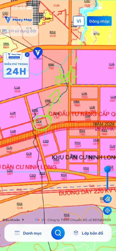Chính Chủ Bán Đất 3 Mặt Tiền Full Tiện Ích Trung Tâm Đối Diện Kdc Ninh Long