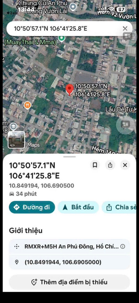 Cho Thuê Đất Khu Vườn Lài – Gần Cầu Rạch Gia, An Phú Đông, Quận 12