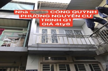 Nhà Phố 1 Trệt 2 Lầu Cống Quỳnh Quận 1 - Giá Rẻ, Vị Trí Trung Tâm