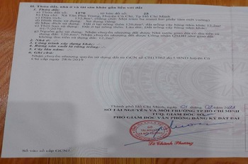 Đất Hồ Văn Tắng Tân Phú Trung - Vị trí đẹp, Giá Tốt