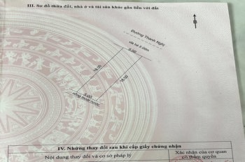 Bán đất đường 10,5m Thanh Nghị – Thông Nguyễn Sinh Sắc