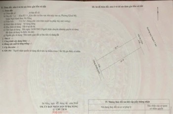 Đất đẹp- Giá tốt cần bán nhanh lô đất mặt tiền Khuê Mỹ Đông 1 – Khu căn hộ phát triển mạnh