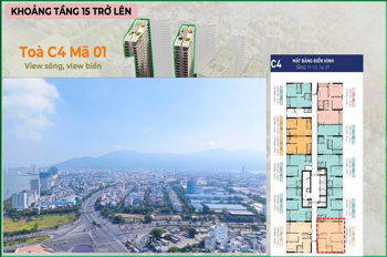 Căn hộ cao cấp ven sông Hàn, ngay trung tâm thành phố Đà nẵng, giá chỉ 8x triệu/m2