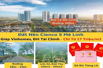 Bán Đất Liền Kề, Biệt Thự Dự Án Cienco5 Mê Linh: Sổ Đỏ, Vị Trí Vàng