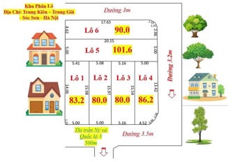 kiệt tác Hàng F0 Phân 6 Lô tại Trung Kiên, Trung Giã, Sóc Sơn, Hà Nội