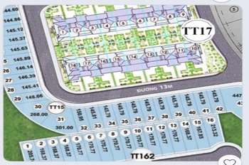 BÁN ĐẤT TẶNG NHÀ -  LIỀN KỀ THẤP TẦNG _KHU ĐÔ THỊ SUDICO – NAM AN KHÁNH -  DÃY TT15 - 301M2 – 115