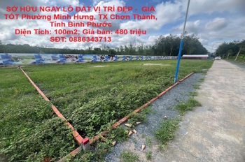 SỞ HỮU NGAY LÔ ĐẤT VỊ TRÍ ĐẸP - GIÁ TỐT Phường Minh Hưng, TX Chơn Thành, Tỉnh Bình Phước