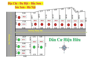 Chỉ Hơn 600tr Chút Bạn Sở Hữu Ngay Lô Đất Đẹp, View Thoáng tại Đa Hội, Bắc Sơn, Sóc Sơn, Hà Nội