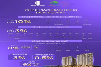 Jade Square Tây Hồ Tây: Vốn chỉ 15% Ký HĐMB, CK 13.5% Tháng 8