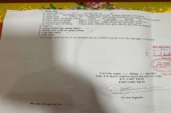 Bán đất tặng nhà cấp 4 Củ Chi - Bùi Thị Điệt - Giá Tốt - Pháp Lý Rõ