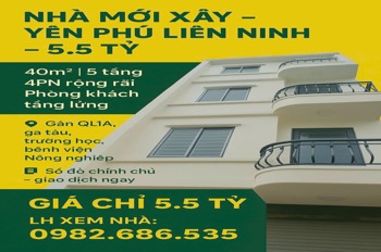 Bán nhà mới 5 tầng Yên Phú, Liên Ninh - 5.5 tỷ