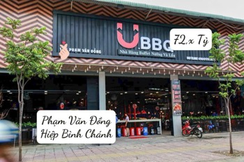 Bán Nhà Mặt Tiền Phạm Văn Đồng - 20x40m - GPXD 12 Tầng - 73 Tỷ
