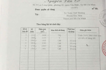 XƯỞNG SẴN 2MT – GIÁ SỐC CHỈ 12 TỶ, X.XUÂN THỚI THƯỢNG, HÓC MÔN